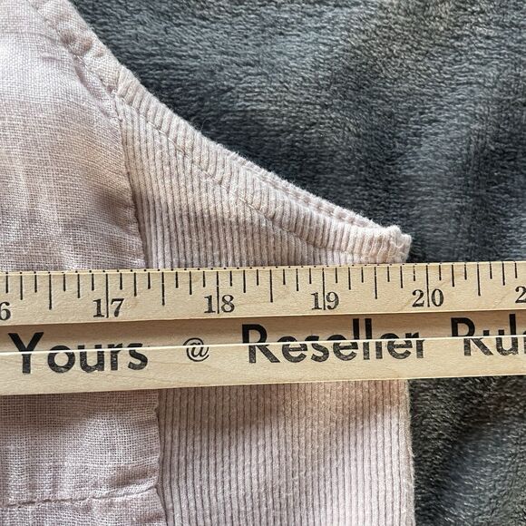 Gigi Moda Midi Dress Women’s One Size Pale Pink Luna 100% Linen Lagenlook Artsy - Picture 7 of 10